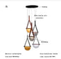 Modern leather handmade glass pendant lamp gray amber clear glass pendant Light