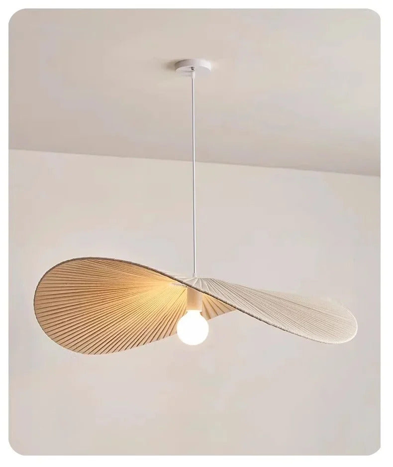Nordic Fabric Hat Pendant Light Cream Style Led Pendant lamp