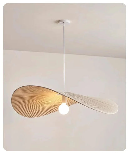 Nordic Fabric Hat Pendant Light Cream Style Led Pendant lamp