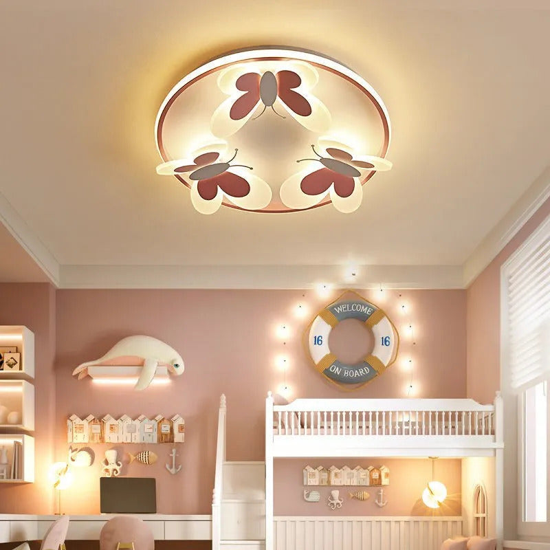 Butterfly ceiling lamp Children Room Indoor bedroom lamp