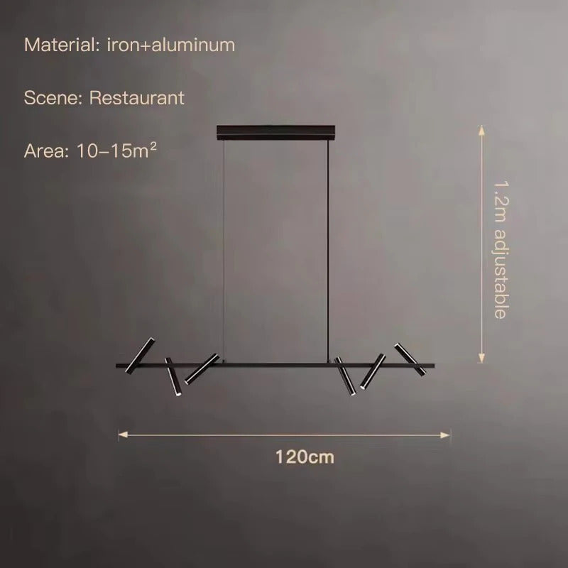 Nordic ring Chandelier balck Metal adjustable spot lamp living room Dining Room Kitchen Indoor Lighting led round Pendant light