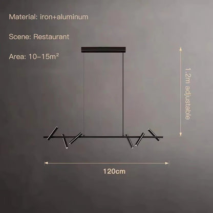 Nordic ring Chandelier balck Metal adjustable spot lamp living room Dining Room Kitchen Indoor Lighting led round Pendant light