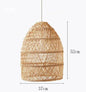 Natural Rattan wicker hanging lamp Chinese Style suspension