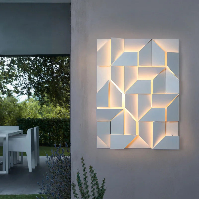 Outdoor Waterproof wall lamp Creativity 3D Model Led Sconce lights Square Wall lighting