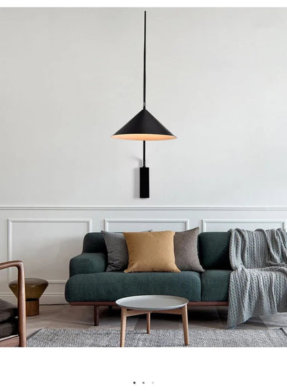 Nordic black Fishing simple Wall lamp Swing long Arm wall light loft sconce lighting