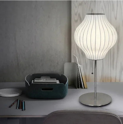 Nelson bubble table lamp wabi sabi white Silk floor light Danish designer Living Room Sofa Side Bedroom Bedside Led Standing Lam