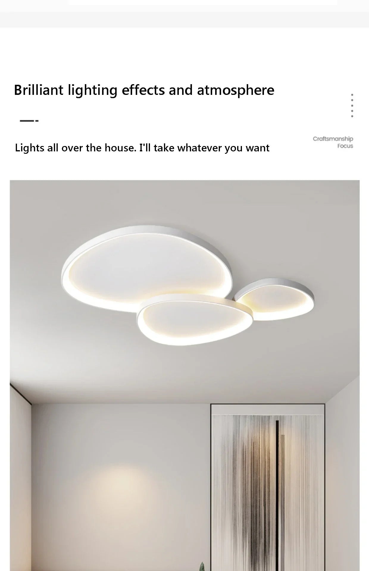 White ceiling light Home Bedroom ceiling lamp