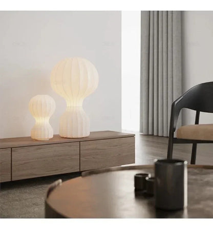 LED Silk Table Lamp Designer Cocoon Style Art Desk Light Bedroom Living Room Bedside Study Hotel Sofa Bar Home Decor Lighting