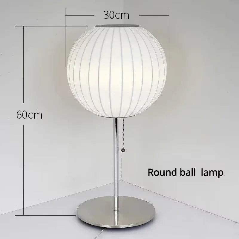 Nordic minimalist milk white wall lamp Danish designer Hand Woven Silk table light