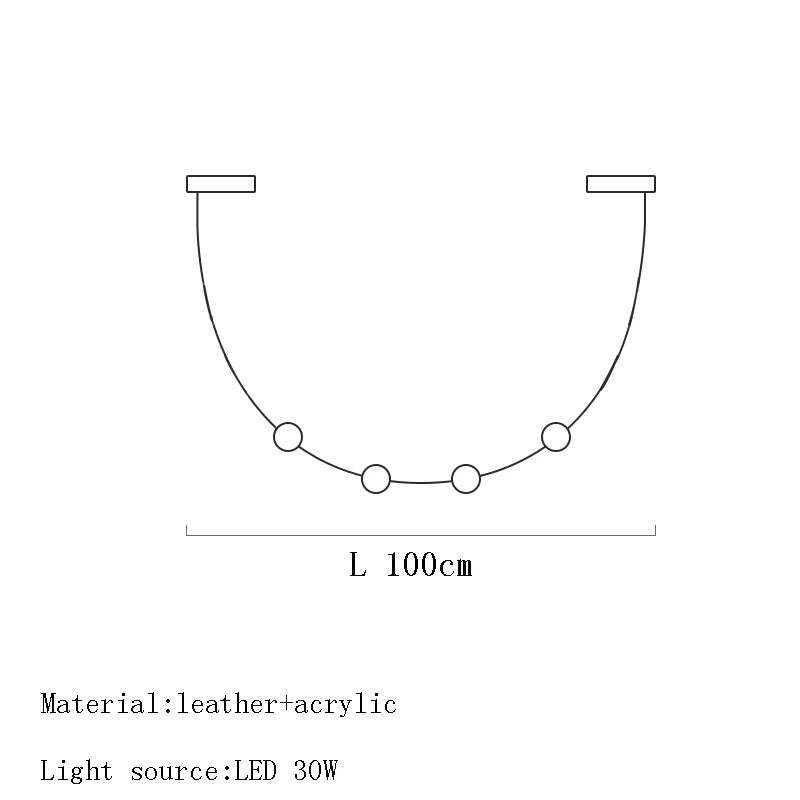 Nordic Leather Chandelier Designer Lighting