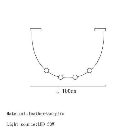 Nordic Leather Chandelier Designer Lighting