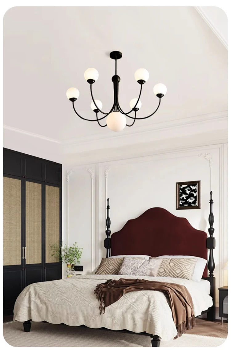 Nordic glass Pendant lamp French Gold chandelier