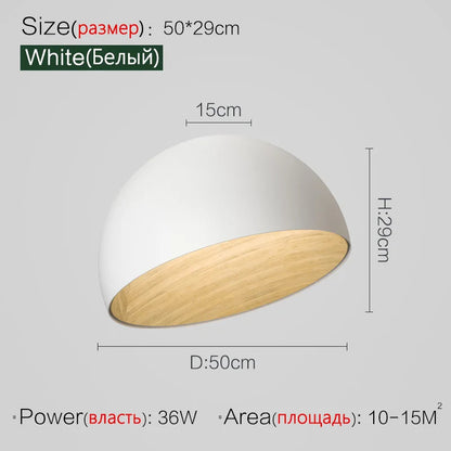 Nordic Wooden Ceiling Chandelier Modern Duo Ceiling Light