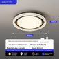 Light Luxury Bladeless Fan Light Modern Minimalist Creative Room Ceiling Light