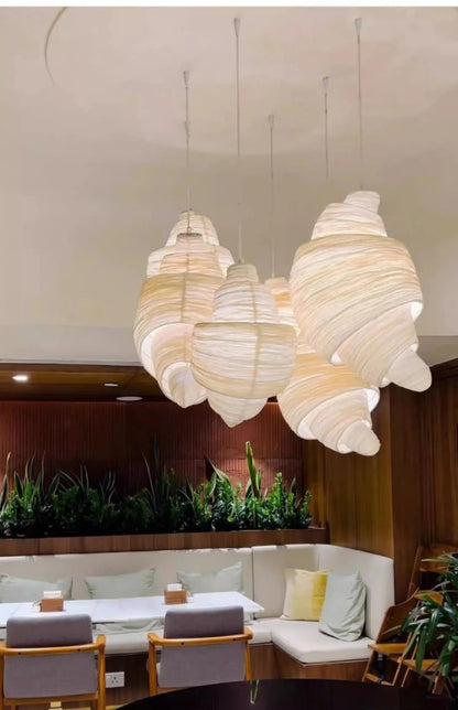 Japanese Staircase Pendant Lamp Creative Personality Art Croissant LED Chandelier