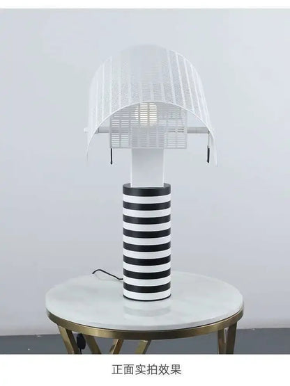 Italian Hot Sales Black White Creative Lamp Children's Bedroom Living Study Room Exhibition Hall LED Stripe Table Lighting