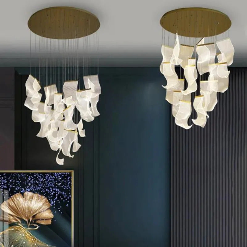Rinkle Suspended Lights Modern Guide stairwell Chandelier