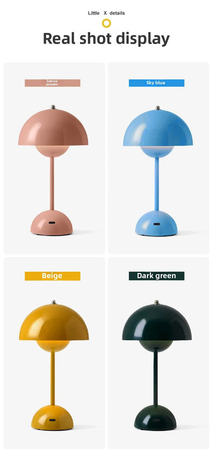 Danish Flower Bud Desk Lamp Nordic Modern Minimalist Bedroom Bedside Study Living Room Decoration LED Reading Table Light