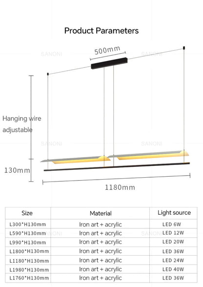 Modern Pendant Lamp LED Chandelier For Living Dining Room Restaurant Bar Kitchen Island Office Home Decor Light Fixture Lustre