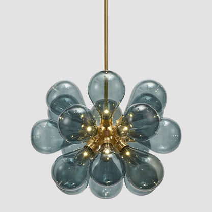 Our blue bubble Chandelier dining table light fixtures