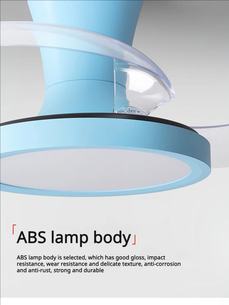 Children'S Room Invisible Fan Light Bedroom Quiet Ceiling Fan Light