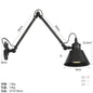 Nordic simple long black wall light Industrial Pole Swing Arm vintage Reading wall lamp