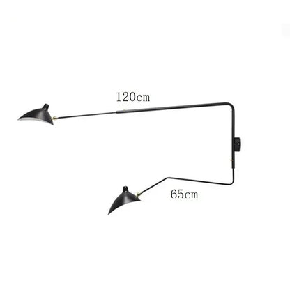 Industrial Long Pole Swing Wall lamp Nordic Spider ceiling Light Minimalist wall Sconce