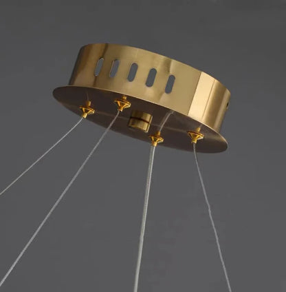 Modern Luxury crystals Ring Chandelier Italian designer glass golden pendant light