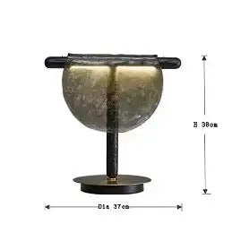 Modern leather handmade glass pendant lamp gray amber clear glass pendant Light