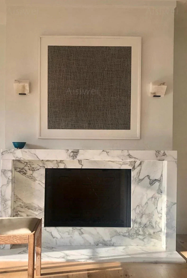 Modern Texture White Marble outdoor wall lamp corridor entry hall hotel bedside night lamp