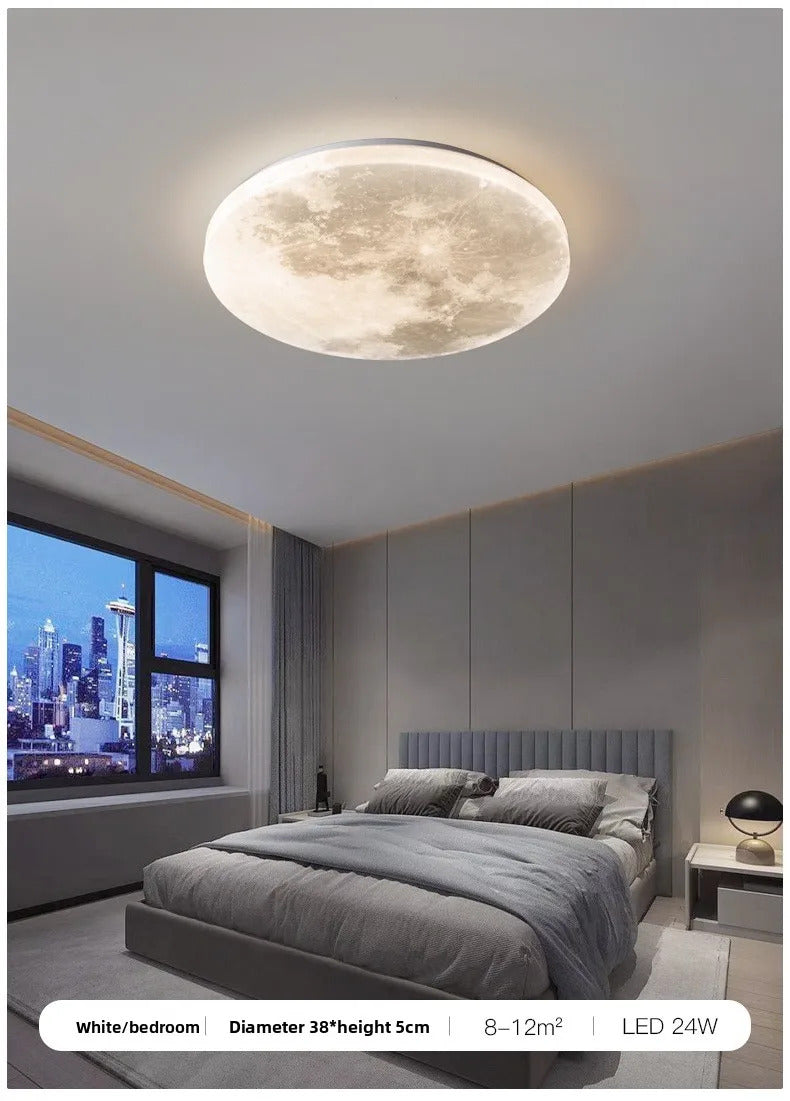 Lunar LED Ceiling Light Minimalist Bedroom Kitchen Balcony Decor Lighting Fixture