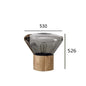 Muffins Table Light Creative Wood Lamp Art Deco amber grey Glass lamp Living Room Restaurant Hotel Bedroom beside Corner Lamp