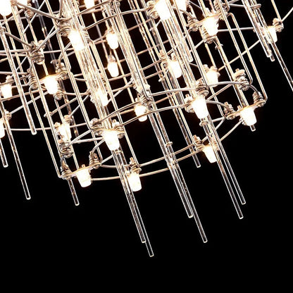 Luxury Stainless Steel Chandelier Modern Chrome LED Firefly Ceiling Chandelier