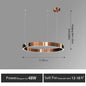 Nordic Led Ring Chandelier Modern Design Rose Gold Black White and Gold Lamp