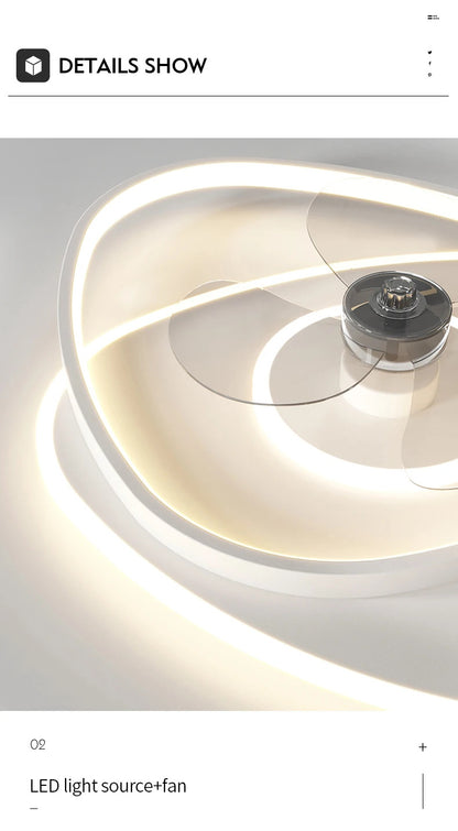 Electric Fan Light Modern LED Ceiling Lamp Living Room Light