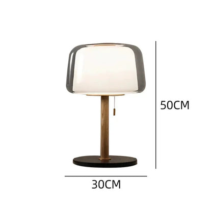 Nordic Bedroom Bedside Lamp Simple Cream Style Modern Design Room Decoration Study Glass LED Table Lamps