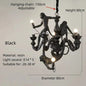 Art creative monkey Pendant lamp White black Resin animal hemp rope wall lamp