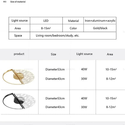 Modern LED Ceiling Lamp For Dining Room Bedroom Aisle Ceiling Light