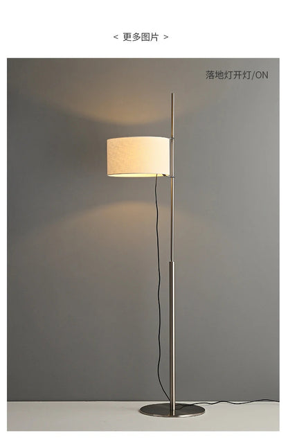 Japanese Liftable Wooden Lamp Wabi Sabi Fabric Floor Lamp