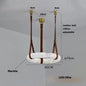 Hot selling high-end living room main light, round all copper leather pendant light, Spanish marble pendant light