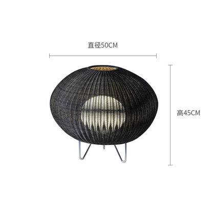 Natural handmade rattan floor lamp Japanese Outdoor waterproof Garden standing lamp