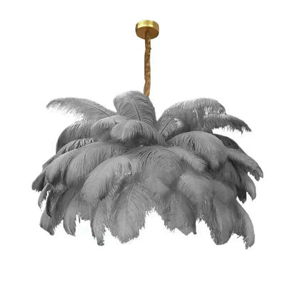 Ostrich Feather Chandelier Decor hall light