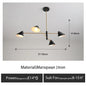 Nordic Minimalist Cone Shape chandelier Danish design black gold  iron Pendant Light