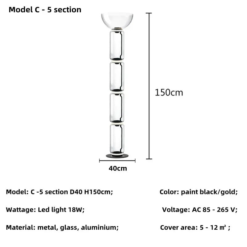Flos Noctambule Floor Lamp Living Room Study Bedroom Vertical Lamps