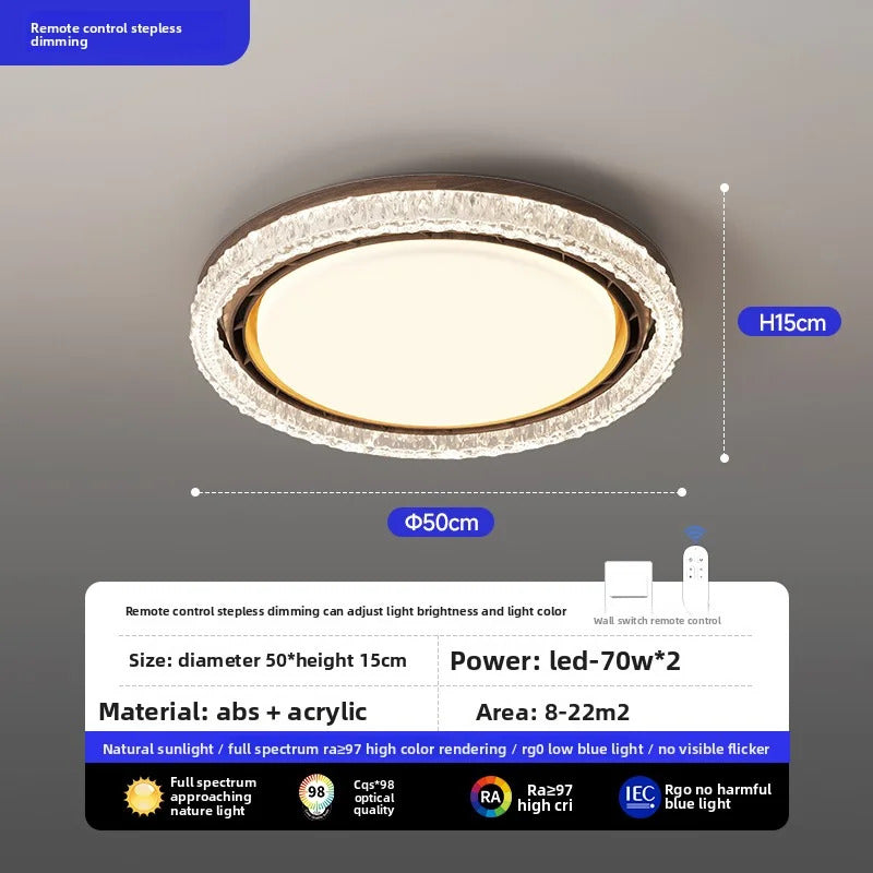 Light Luxury Bladeless Fan Light Modern Minimalist Creative Room Ceiling Light