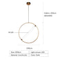 Round Suspension lamp Post-modern ring pendant light