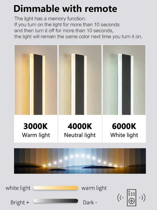 Outdoor Wall Lamps Waterproof Line Minimalist wall Lights Long Strip IP65 Wall Lights