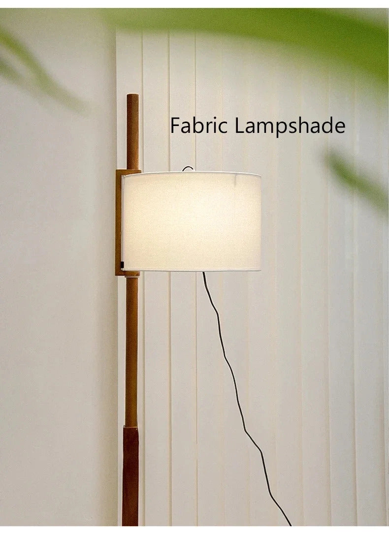 Japanese Fabric Liftable adjustable floor lamp reading floor lamp