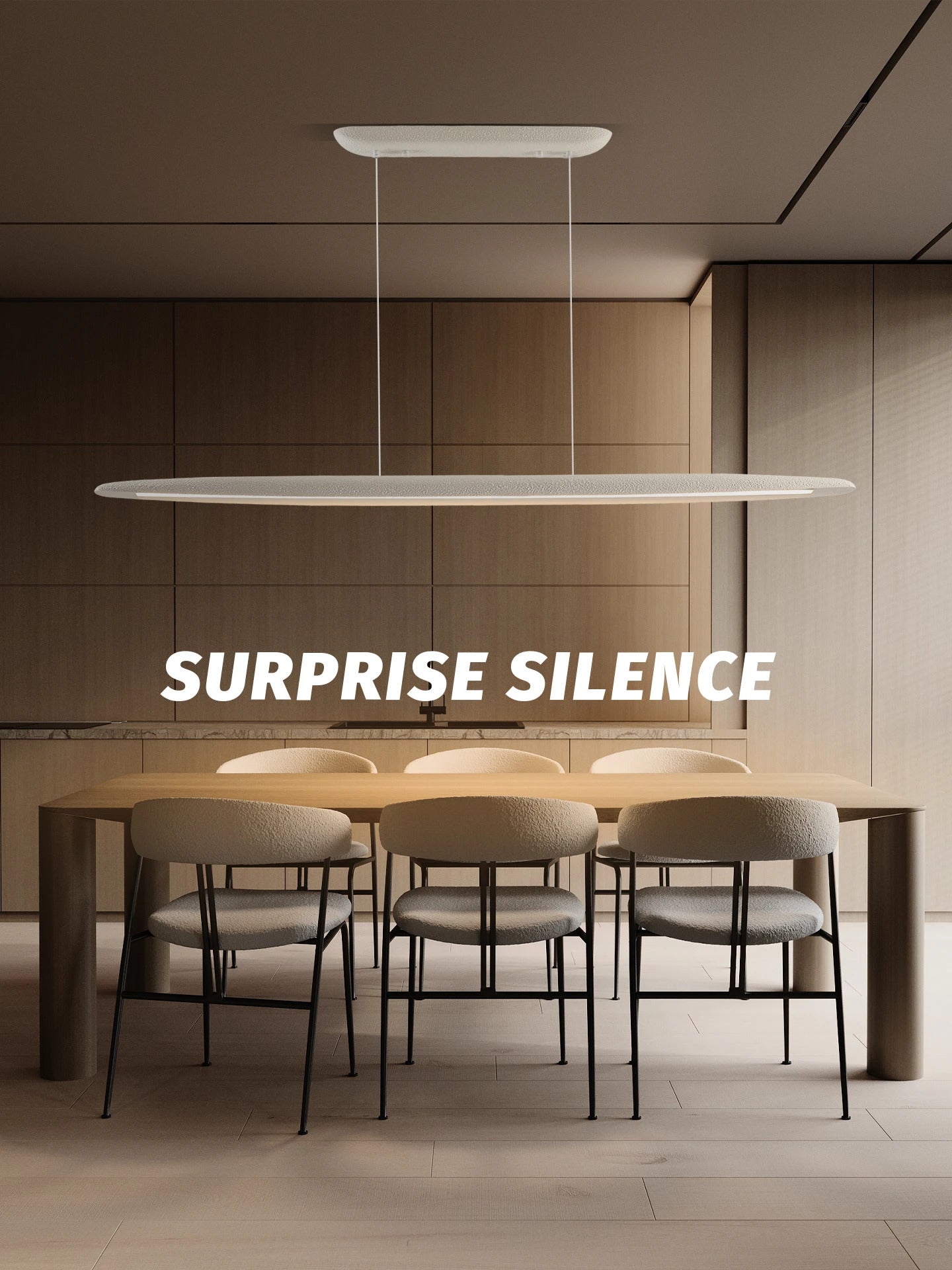 Minimalist Long Strip Wabi Sabi Dining Room Pendant Lamp Tea Bar Cafe LED Ceiling Chandelier