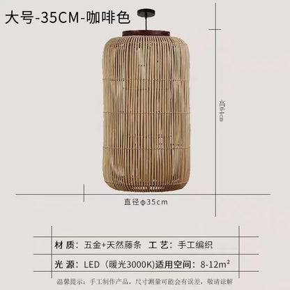 TUB pendant lamp Vitage rattan pendant light